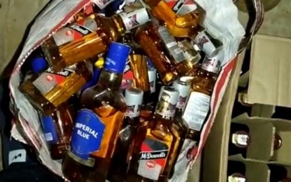 Bishalgarh PS Police detained a man for selling intoxicated items in front of a School Bishalgarh PS Police detained a man for selling intoxicated items in front of a School